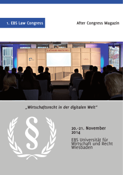 20.-21. November 2014 EBS UniversitÃ¤t fÃ¼r Wirtschaft und Recht