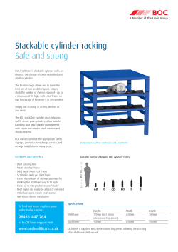Stackable cylinder racking factsheet - BOC e