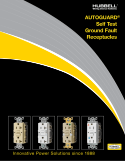 Self Test Ground Fault Receptacles - Hubbell Wiring Device