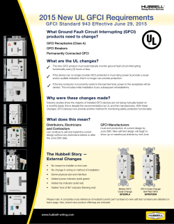 2015 New UL GFCI Requirements - Hubbell Wiring Device
