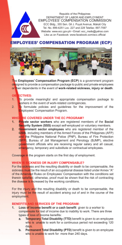 Flyer â The Employees` Compensation Program (ECP)