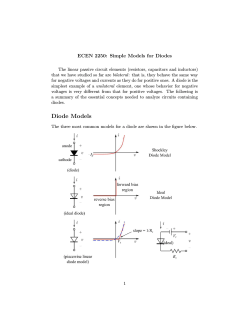 Notes on diodes