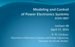 Lecture 38: Systems containing PWM rectifiers