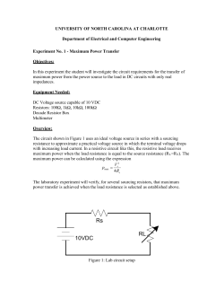 Maximum Power Transfer - Electrical and Computer Engineering