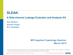 SLEAK: - Welcome to ECE at WPI