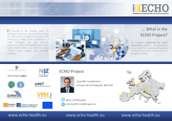 ECHO Project www.echo-health.eu â¦ What is the ECHO Project