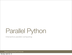 Parallel Python - UTH e