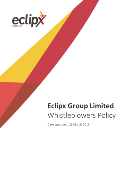 Eclipx Group Limited Whistleblowers Policy