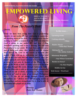 May & June 2015 - Empowered Christian Life Ministries