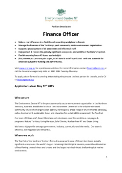 Finance Officer - Environment Centre NT