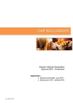 CAP BOULANGER - Eco Gestion LP