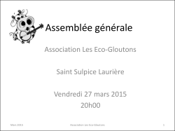 Compte-rendu AG 27 mars 2015 - Les Eco-Gloutons - E