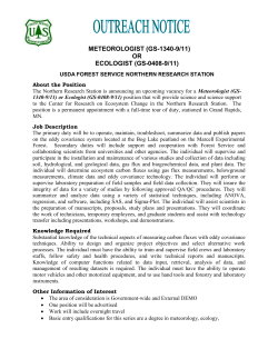 meteorologist (gs-1340-9/11) or ecologist (gs-0408-9/11)