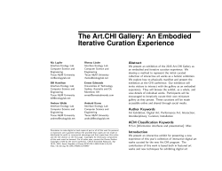 The Art.CHI Gallery: An Embodied Iterative Curation Experience