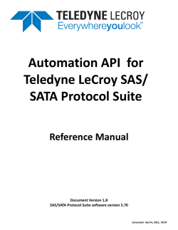 SAS / SATA Automation API manual