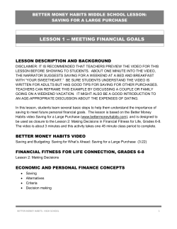 BETTER MONEY HABITS middle school lesson: saving for a large