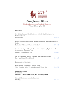 issue () - Econ Journal Watch