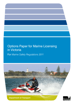 Options Paper for Marine Licensing in Victoria