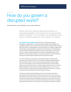 How do you govern a disrupted world?