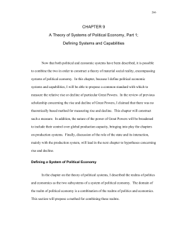 A theory of political economic systems