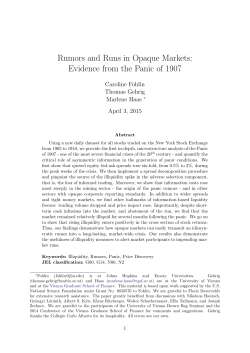 Rumors and Runs in Opaque Markets: Evidence