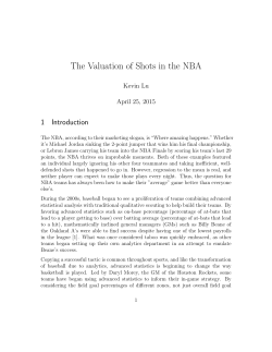 The Valuation of Shots in the NBA