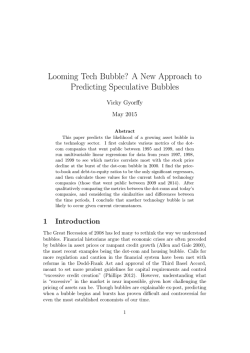 Looming Tech Bubble? A New Approach to Predicting