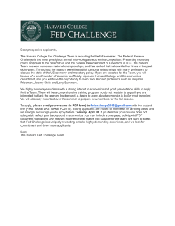 Fed Challenge - Department of Economics