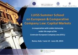 LUISS Summer School on European & Comparative Company Law