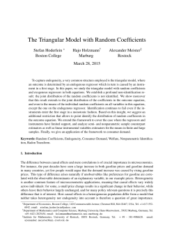 The Triangular Model with Random Coefficients