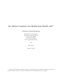 Do African Countries Get Health from Health Aid?1