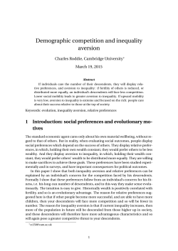 Demographic competition and inequality aversion