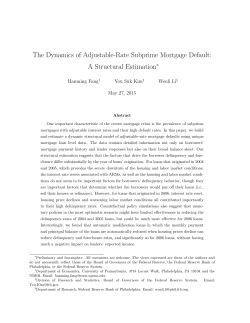 The Dynamics of Adjustable-Rate Subprime Mortgage Default: A