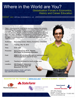 Where in the World are You? - Texas Council on Economic Education