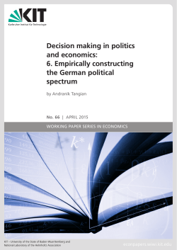 Decision making in politics and economics: 6. Empirically