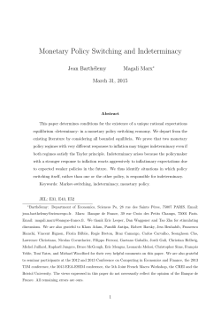 Monetary Policy Switching and Indeterminacy