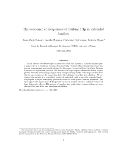 The economic consequences of mutual help in extended families