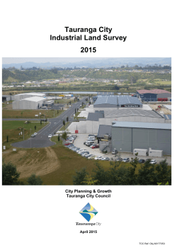 Tauranga City Industrial Land Survey 2015