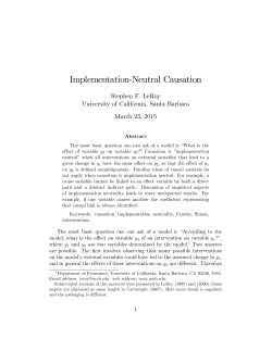 Implementation-Neutral Causation - UCSB Economics