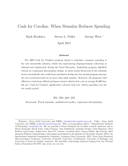 Cash for Corollas: When Stimulus Reduces Spending