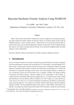 Bayesian Stochastic Frontier Analysis Using WinBUGS