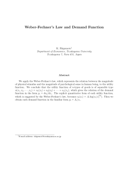 Weber-Fechner`s Law and Demand Function