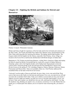 Chapter 22 â Fighting the British and Indians for Detroit and Downriver