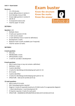 Unit 3 â Exam buster Structure â¢ 1 hr. 30 minutes