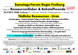 Samstags-Forum Regio Freiburg Reihe 20