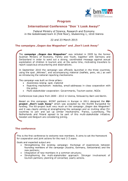 Program International Conference "DonÂ´t Look Away!"