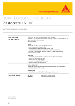 Plastocrete 161 HE - Sika Ecuatoriana