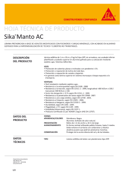 Sika Manto AC - Sika Ecuatoriana