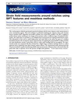 Strain field measurements around notches using