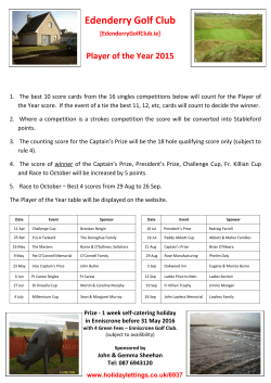 Edenderry POY Rules 2015